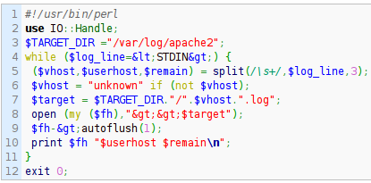 Apache VirtualHost Log-Script