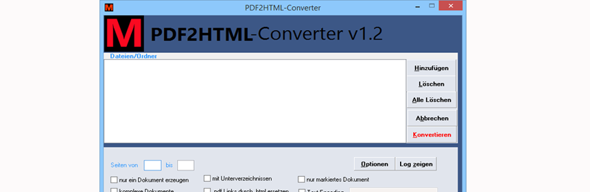 pdf2html gui