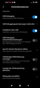 Entwickleroptionen in Android aktivieren